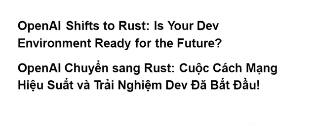 OpenAI Chuyển sang Rust: Cuộc Cách Mạng Hiệu Suất và Trải Nghiệm Dev Đã Bắt Đầu!