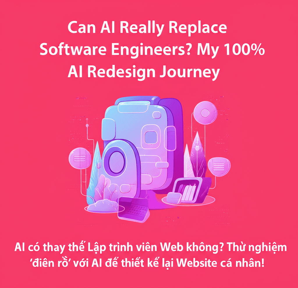 AI có thay thế Lập trình viên Web không? Thử nghiệm 'điên rồ' với AI để thiết kế lại Website cá nhân!