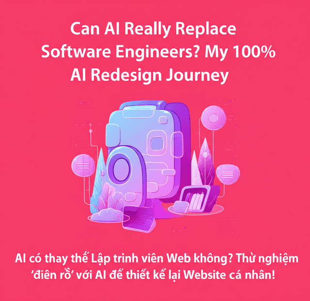 AI có thay thế Lập trình viên Web không? Thử nghiệm 'điên rồ' với AI để thiết kế lại Website cá nhân!