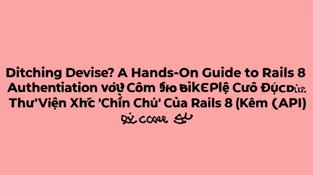 Tạm biệt Devise! Cùng Khám Phá Thư Viện Xác Thực 'Chính Chủ' Của Rails 8 (Kèm React API)
