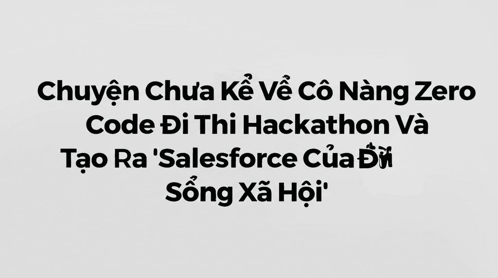 Chuyện Chưa Kể Về Cô Nàng Zero Code Đi Thi Hackathon Và Tạo Ra 'Salesforce Của Đời Sống Xã Hội'