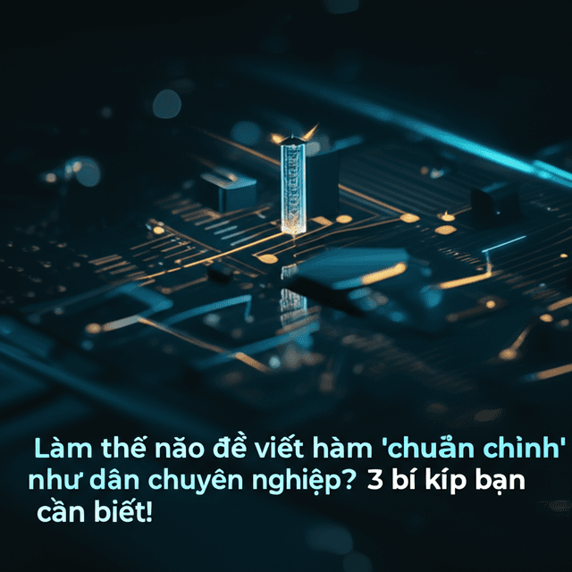 Làm thế nào để viết hàm 'chuẩn chỉnh' như dân chuyên nghiệp? 3 bí kíp bạn cần biết!